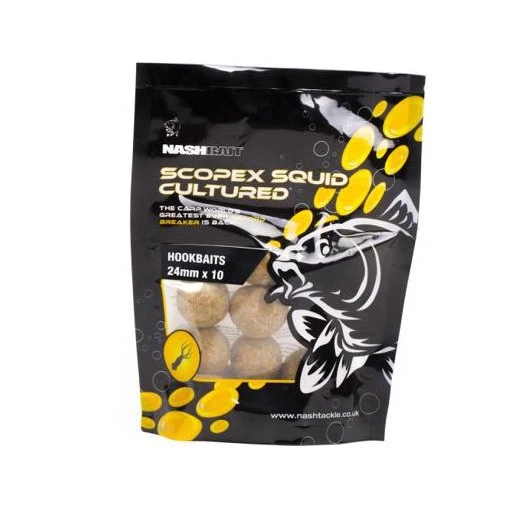 Nash Scopex Squid Cultured Hookbaits 15mm 25pcs 1 Nash Scopex Squid Cultured Hookbaits 15mm 25pcs