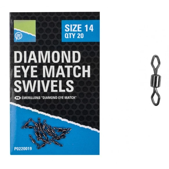 PRESTON INNOVATIONS Preston Diamond Eye Match Swivel 1 PRESTON INNOVATIONS Preston Diamond Eye Match Swivel