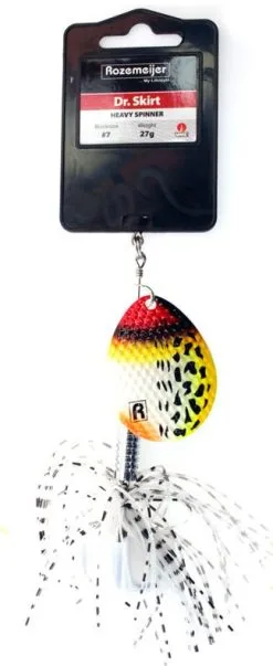 Rozemeyer Dr. Skirt Heavy Spinner 27gr Blade #7 -Exporteren Vislijnen Gereedschap Winkel Rozemeijer Dr Skirt heavy Spinner 27 gram Speckled Red Head 64101