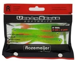 Rozemeyer Rozemeijer Urban Sense V Tail 8cm 5pcs -Exporteren Vislijnen Gereedschap Winkel Rozemeijer Urban Sense Fire Tiger V Tail 66710 Main