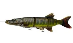 Savage Gear 4D Line Thru Pike 48cm 820g SS Striped Pike Replicant